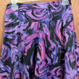 Elegant Purple Swirl Skater Skirt